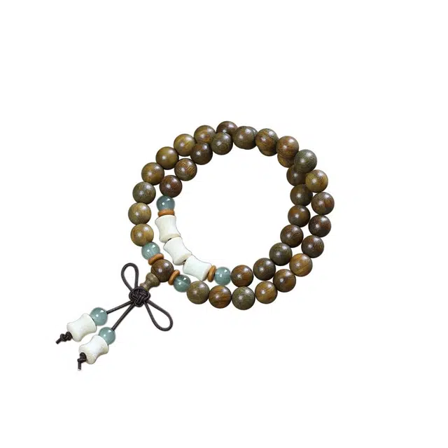 大唐国鼎 金丝竹节双圈  新中式禅意佛珠念珠转运珠国潮复古  木 手串 男女同款情侣款