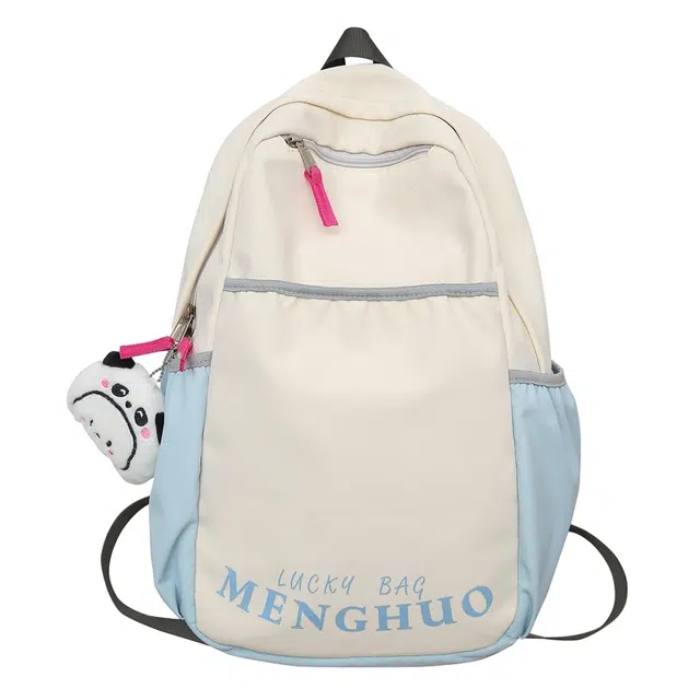 笛贝嘉 日系小清新撞色简约 尼龙 双肩包 女款 多色