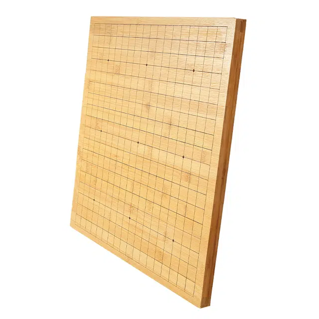 妙记 围棋五子棋 中国象棋三用加厚实木楠竹 双面直角楠竹棋盘 桌游