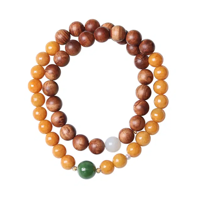 吉千年 雀眼瘤疤 陈化老料 木制品 文玩手串 男女同款情侣款 崖柏