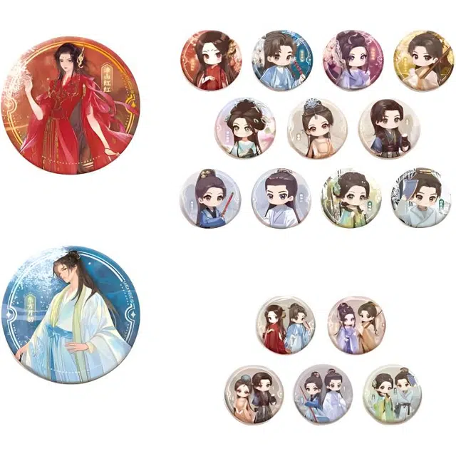 歪瓜出品 狐妖小红娘月红篇 圆形吧唧 二次元马口铁谷子 徽章