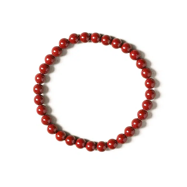 九隆古 田园森系小众轻奢 新中式国潮复古小众设计高级感手捻串珠 招财纳福 朱砂 玉石手串 男女同款情侣款