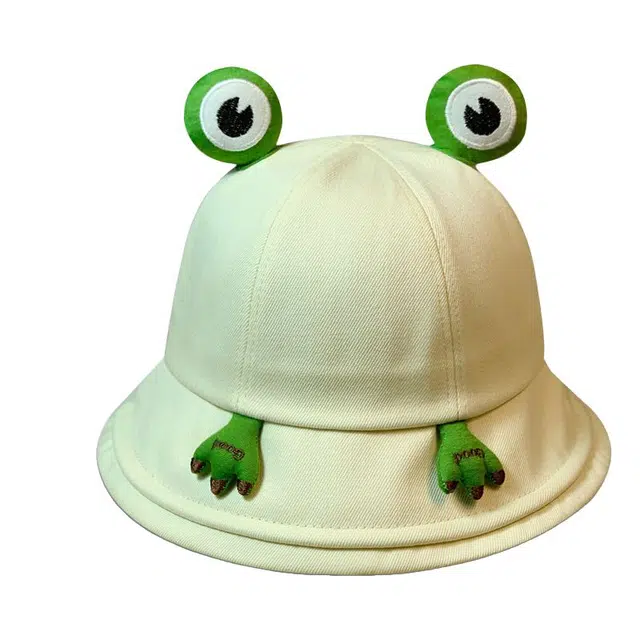 木林森 可爱儿童成人青蛙帽子日系卡通亲子盆帽春夏季防晒遮阳  棉 渔夫帽 男女同款情侣款