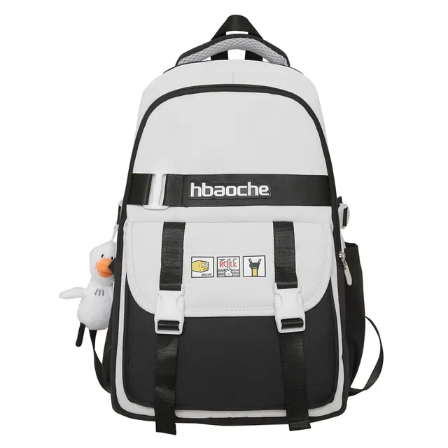 尊梵 日常小清新拉链开合时尚学院风 尼龙 双肩包 女款 黑色/红色/卡其色/绿色