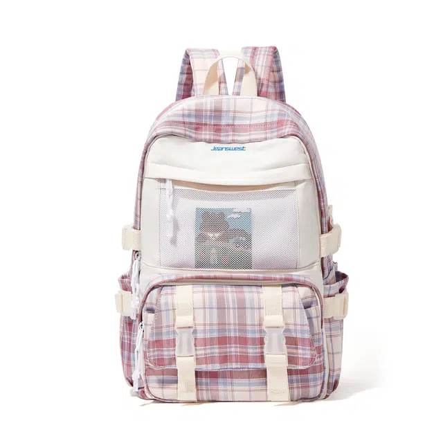 真维斯 日系甜美可爱学院风高颜值初高中生大学生百搭大容量上学通勤休闲多口袋 织物 双肩包书包背包旅行包 常规 女款 多色