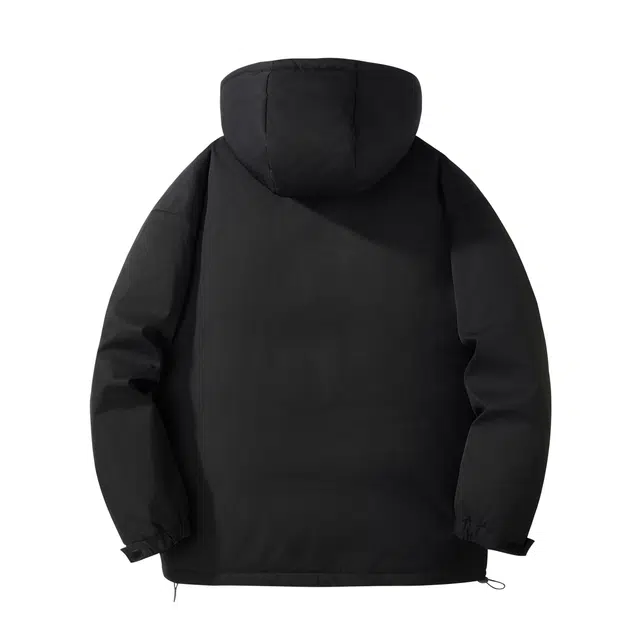 贵人鸟 纯色户外防风加厚保暖连帽棉服 男女同款