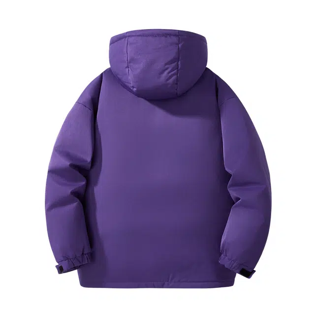 贵人鸟 纯色户外防风加厚保暖连帽棉服 男女同款