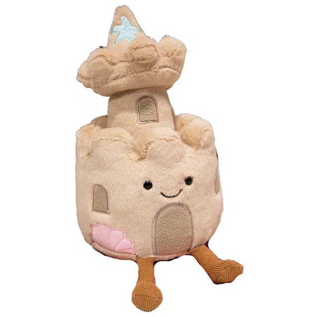 西瓜藤 趣味沙滩城堡毛绒玩具公仔可爱玩偶家居装饰摆件生日送 抱枕