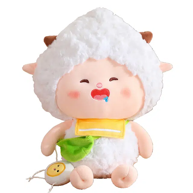 西瓜藤 正版喜羊羊与灰太狼公仔挂件懒美羊羊玩偶毛绒玩具布娃娃 抱枕