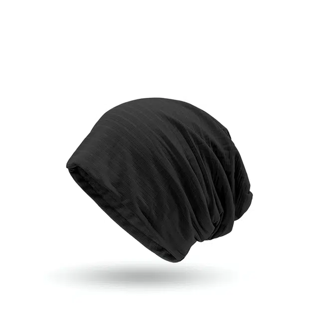 浪莎 文艺条纹网纱透气纯色百搭薄款双层时尚文艺 棉 绒线帽 男女同款情侣款