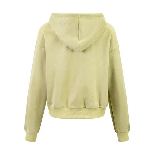 江南先生 美式复古仿麂皮绒长短款开衫秋季刺绣卫衣 男女同款