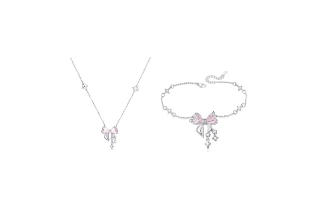 大唐国鼎 星芒蝴蝶结 甜美少女心高级气质 小清新冷淡风森系精致 轻奢闪耀小众设计 合金 手链 女款