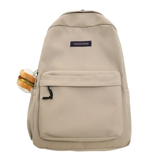 爱尔绅特 学生书包美拉德书包旅行百搭小众背包 尼龙 双肩包 常规 男女同款情侣款 白色/ 黑色