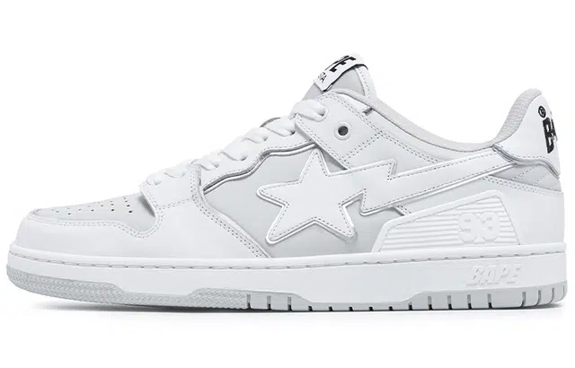 A BATHING APE SK8 Grey White