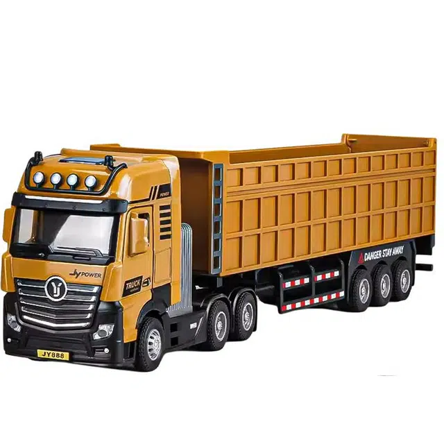 卡威 合金运输车 大卡车翻斗车半挂车货车工程车 成品模型