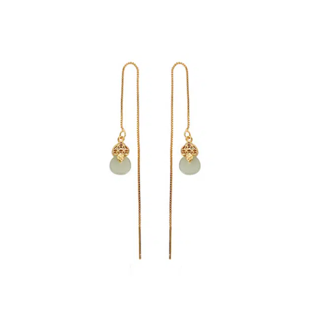 希遇 爱心葫芦耳坠 新中式复古耳线耳饰 铜 耳钉 女款