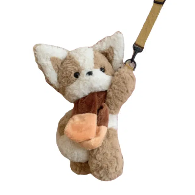 豪伟达 可爱可爱围巾柯基斜跨包 陪伴治愈 玩偶周边