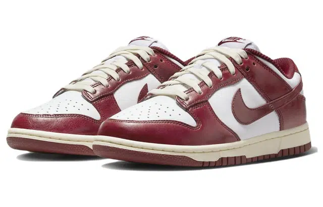 Nike Dunk Low PRM "Team Red"and White