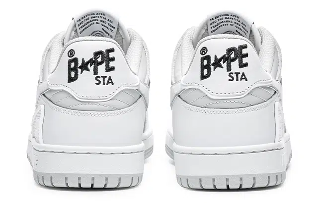 A BATHING APE SK8 Grey White