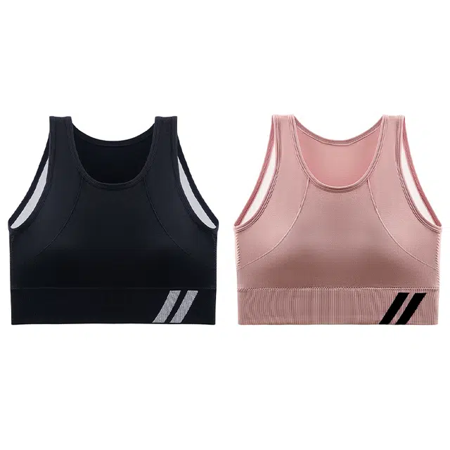 二三二三 背心一体式外穿健身防滑防震防下垂速干透气美背文胸 女款 组合装