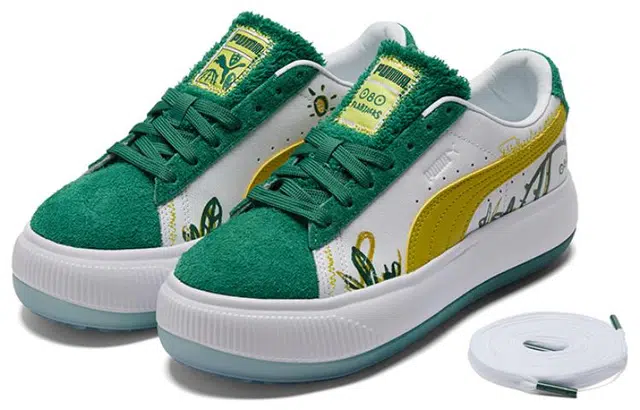 FLABJACKS x PUMA Suede Mayu "Fuzzy Cactus Park"
