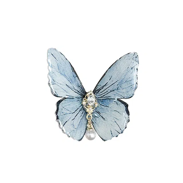 如花梦 渐变幻彩精灵蝴蝶侧边夹 清冷纯欲风碎发刘海夹 氛围感拍照出片发饰发夹 女款