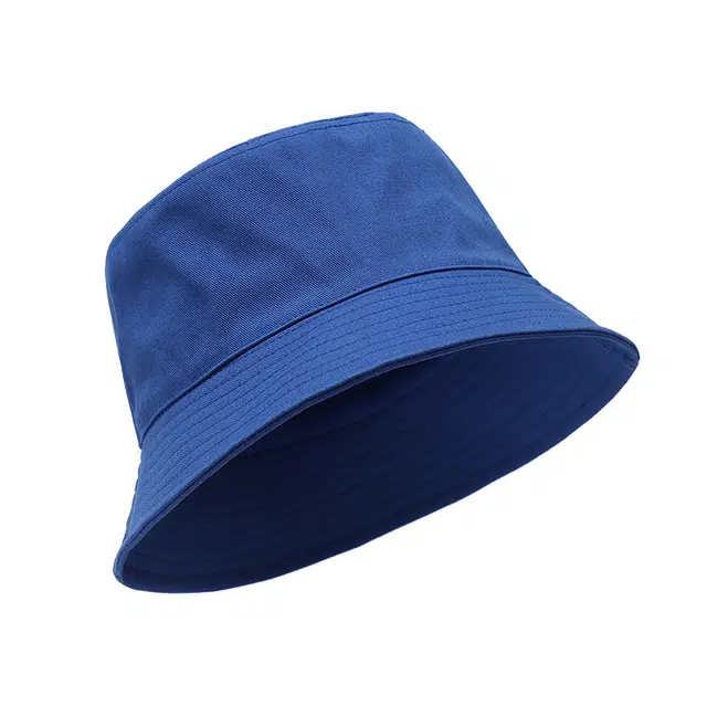 俞兆林 秋季纯色克莱因蓝盆帽防晒遮阳大帽檐显脸小遮脸户外出游百搭透气可折叠潮流太阳帽子 轻薄款 渔夫帽 男女同款情侣款