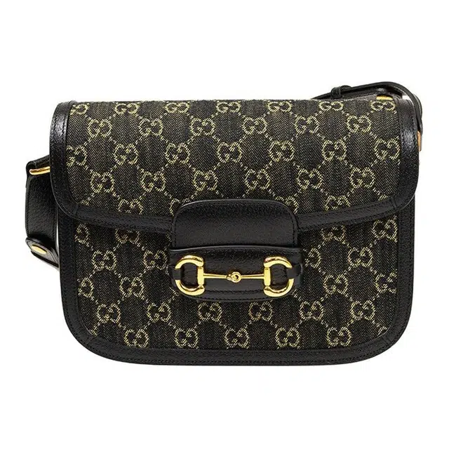 GUCCI Horsebit 1955Denim Logo