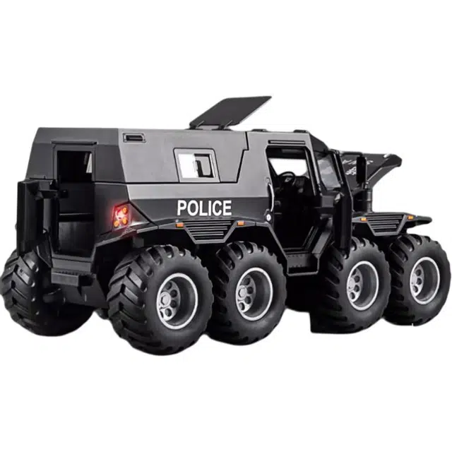 卡威 大号警车越野车 合金汽车模型 智能玩具
