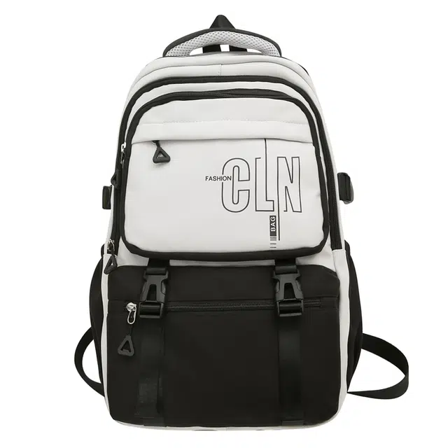 尊梵 通勤日常电脑简约时尚简约学院风 尼龙 双肩包 男女同款情侣款 黑色/粉色/红色/卡其色/蓝色