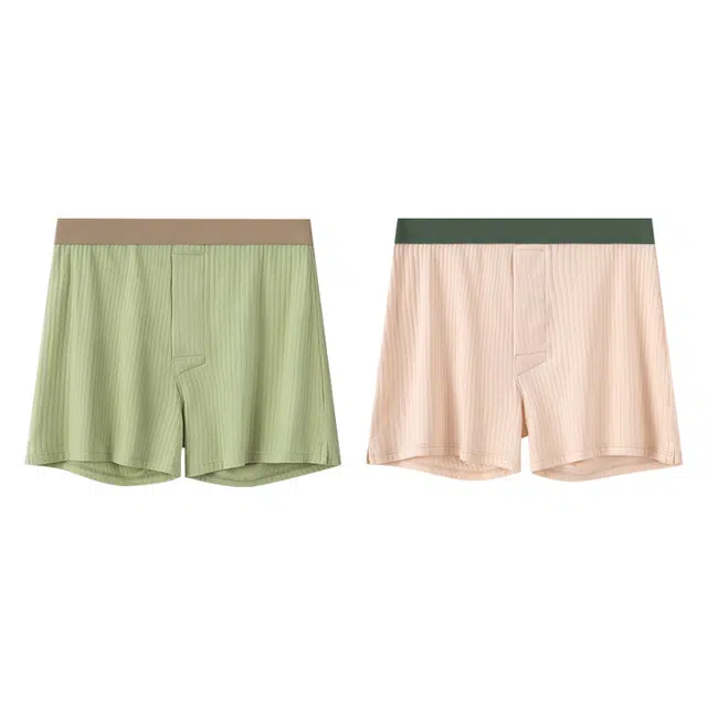对你的私语 中腰平角宽松大码纯色运动透气短裤衩内裤 男款 组合装