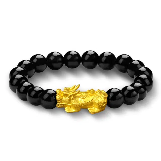 九隆古 财富貔貅 国潮吞金兽八方来财 招财转运五路财神纳福 新中式简约大气 菩提根 手串 男女同款情侣款