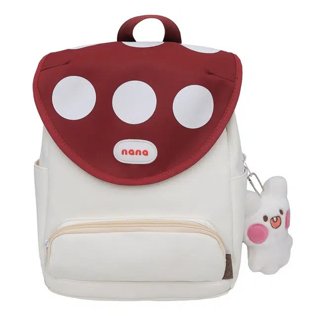 帕克熊 可爱小众蘑菇设计休闲简约日常时尚潮流百搭 尼龙 双肩包 常规 女款 黑色/粉色/绿色/白色/紫色