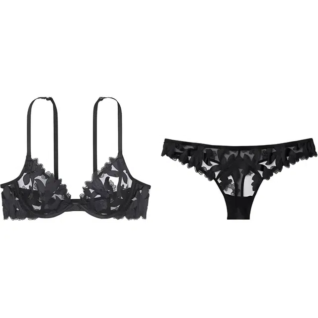 Victoria's Secret Classic Low-Rise Thong Set Black