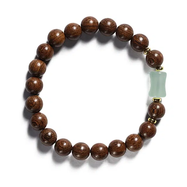 琉堇 栖霞寺古风单圈禅意佛珠 节节高升转运珠 新中式手持盘玩串珠 学业有成 考试考研上岸念珠 金丝檀 手串 男女同款情侣款 檀木