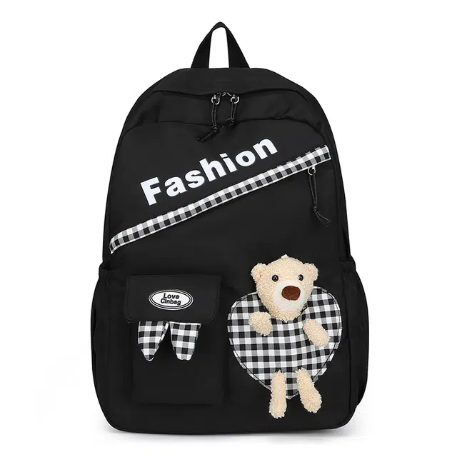 尊梵 常规通勤电脑上课休闲时尚简约学院风 尼龙布 双肩包 女款 黑色/粉色/红色/紫色/蓝色