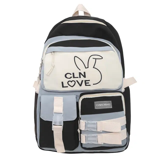 尊梵 通勤休闲时尚简约学院风 尼龙 双肩包 女款 黑色/粉色/紫色/孔雀蓝/宝蓝