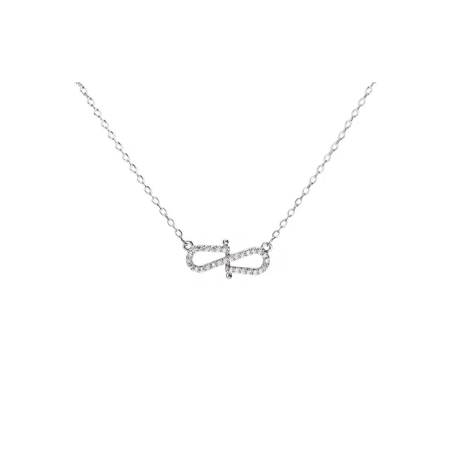 聆听花开 永恒符号锁骨链 轻奢精致高级感 小众设计时尚百搭个性简约 创意设计日常通勤休闲百搭 合金 锆石 女款