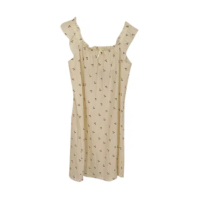 欧诗帛 带胸垫舒适薄款可外穿无袖吊带睡裙 女款 卡其色