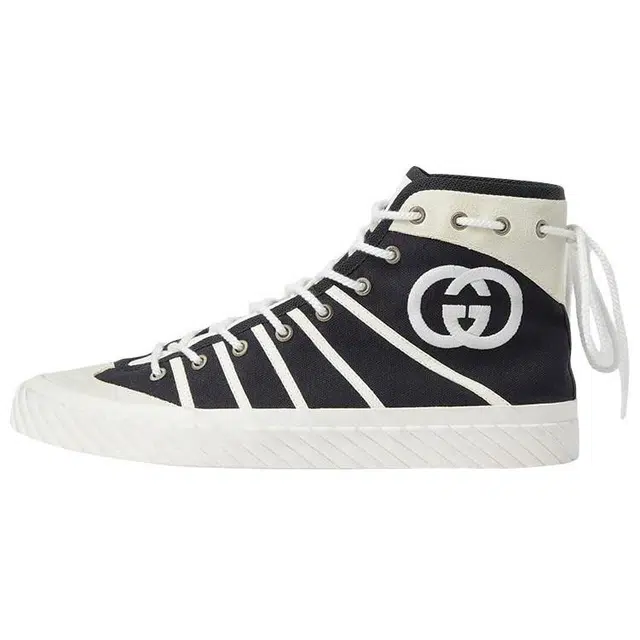 Gucci High-Top Sneakers Black White