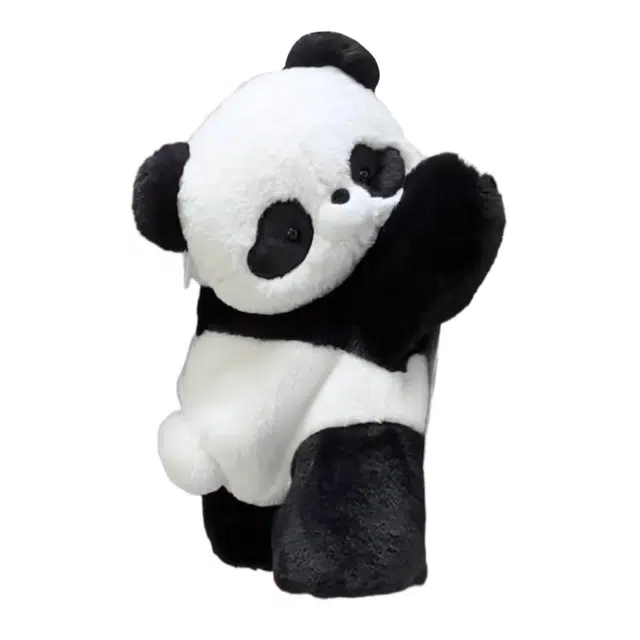 抱竹 古力古力 熊猫趴趴包 可爱日常百搭玩偶 聚酯纤维 双肩包 大号 女款 黑白