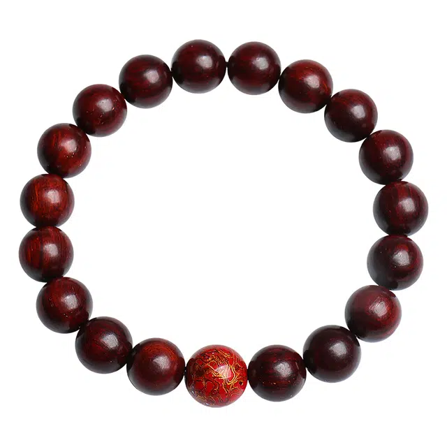 木盛缘 大漆珠佛珠单圈文玩手链 小叶紫檀 手串 男女同款情侣款