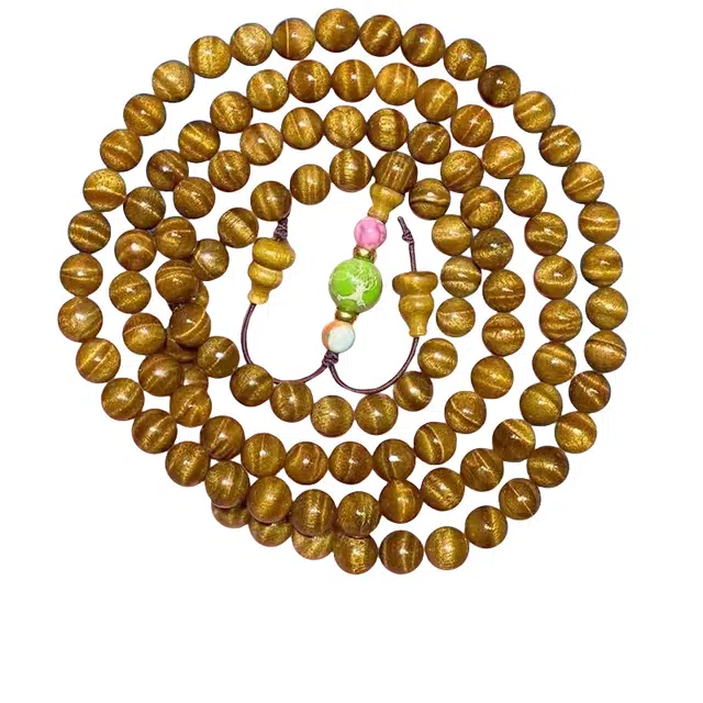 吉千年 小叶桢楠爆满水波 金丝楠 木作手串 男女同款情侣款 金丝檀木