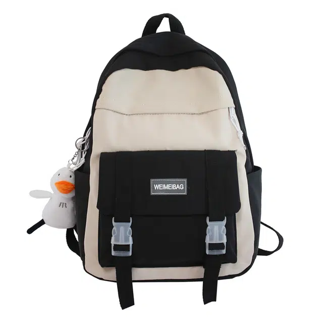 尊梵 甜美淑女时尚街头潮流 尼龙 双肩包 女款 黑色/紫色/绿色/蓝色/粉色