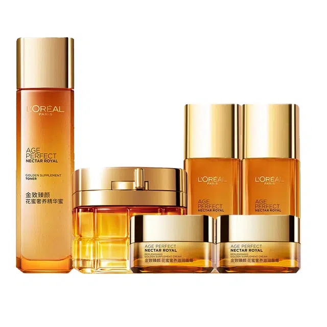 欧莱雅 金致臻颜花蜜面霜精华蜜礼盒 保湿滋润