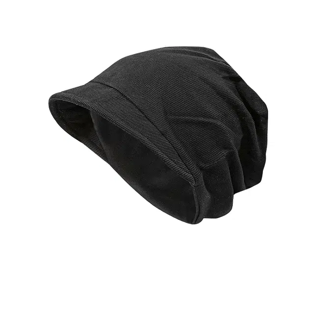 浪莎 早秋原宿风小沿套头堆堆帽素颜显脸小包头冷帽慵懒文艺风盆帽空调帽 棉 绒线帽 男女同款情侣款