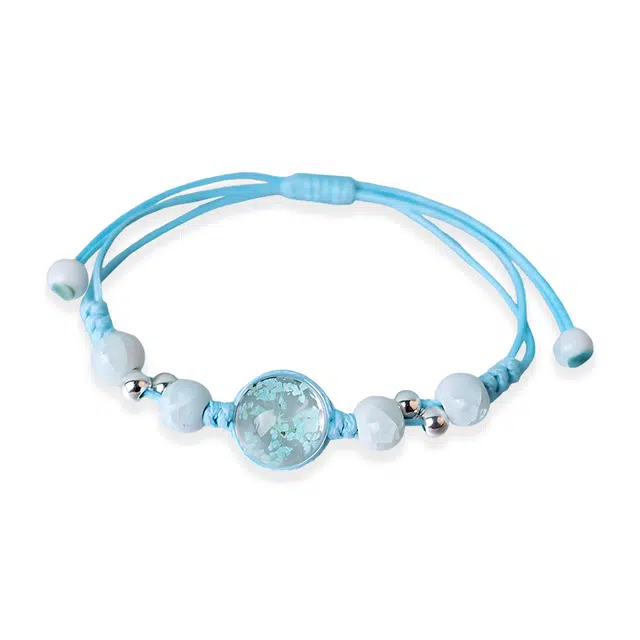 饰伴 繁星记忆运平安喜乐 如意优雅小众国风手工编织手绳 琉璃 手链 男女同款情侣款