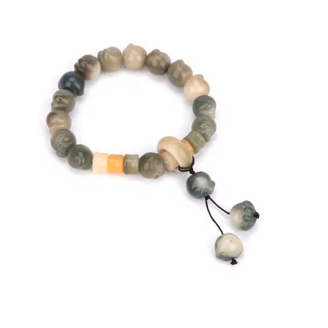 聆听花开 新中式新国风  猫爪流苏盘玩串珠 文玩复古文艺温柔优雅 小众 个性配饰 创意设计 菩提根 手串 男女同款情侣款