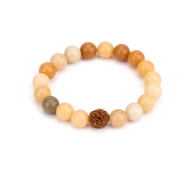 聆听花开 新中式国风 转运珠佛珠盘玩串珠 文玩复古文艺温柔优雅 小众个性 白玉菩提 手串 男女同款情侣款