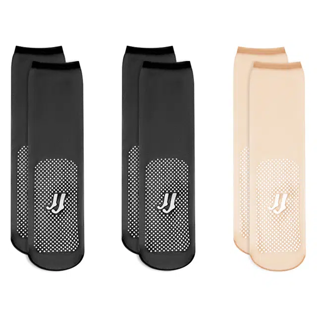 二三二三 薄款无痕防勾丝防滑隐形透明短袜 女款 组合装